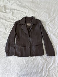 Image 1 of Vintage Brown leather jacket // M 