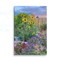Image 1 of Rainbow Cottage Garden - 12” X 18” Canvas Print 