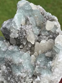 Image 2 of Green Fluorite & Druzy Quartz With UV Calcite Specimen #1840