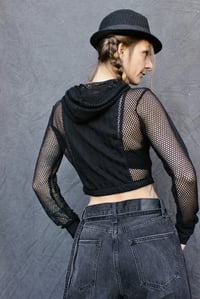 Image 1 of NYRA hoodie, black mesh
