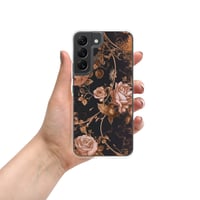 Image 11 of Dark Rose Gold Butterfly Design Goth Inspired Clear Case for Samsung®