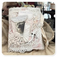 Image 9 of slow stitch kit - Rose Fabric sewing book and needle book