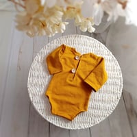 Image 1 of Adrien newborn romper - honey color