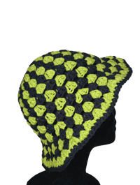 Image 2 of Hot Green/Black Bucket Hat