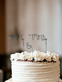 Image 2 of Mr. & Mrs. Cake Topper
