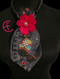 Red Crown Statement Necklace