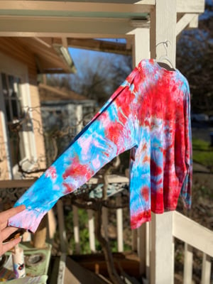 Image of 2XL Live Fast Eat Trash Raccoon Long Sleeve Tie Dye Shirt 