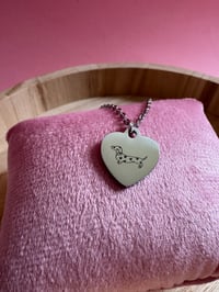 Image 3 of Dachshund heart necklace 