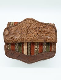 Image 19 of Syrian Leather Clutch Bags Gold/Brown Print