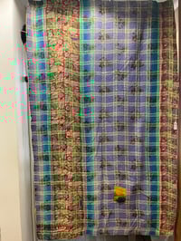 Image 1 of Kantha carreaux et fleurs