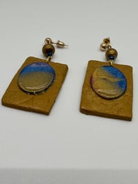 Image 2 of Blue and gold earrings