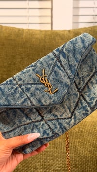 Image 2 of Denim quilted bag 