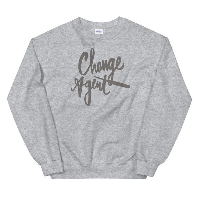 Unisex Grey on Grey Script Sweatshirt