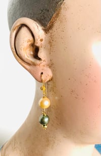 Image 4 of DOUBLE PEARL EARRING