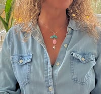 Image 1 of Turquoise and Shell Necklace