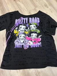 Large Betty purple off shoulder lace destroyed