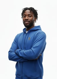 Image 1 of YB Royal Blue Heavy Blend Full-Zip Hooded Sweatshirt