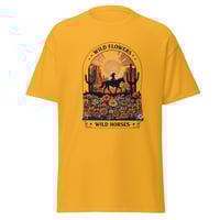 Image 7 of Unisex classic tee, Wildflowers, Wild Horses Western Graphic T-Shirt – Horse & Floral Tee