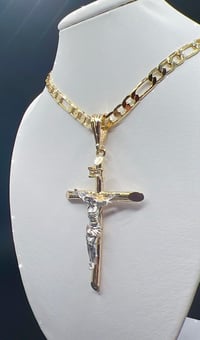 Image 3 of GOLD JESUS CROSS NECKLACE.