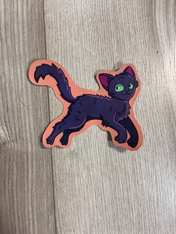 Stabby Black Cat Vinyl Sticker – Baka Dreams