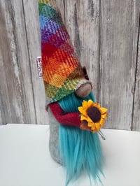 Image 3 of Harris Tweed Wee rainbow bee Gnome