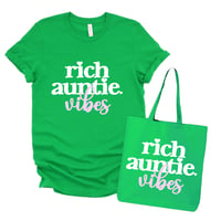 Rich Auntie Vibes T-shirt & Tote Bag 🌸