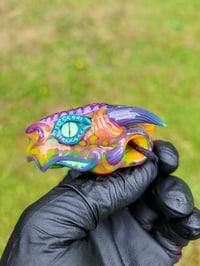 Image 1 of Magenta Orange aqua DragonHead Pendant