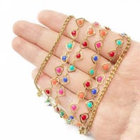 Rainbow Hearts Waterproof Belly Chain