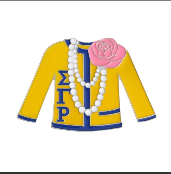 Image of Blue Gold Sorority Sweater Brooch