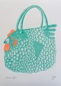Image 1 of Chicken Bag Riso Print