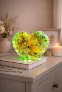 Image 3 of “Light-Up Floral Heart Keepsake”