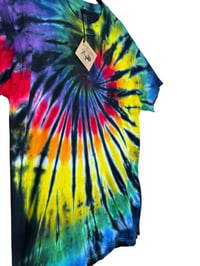 Image 5 of M Adult Combed Cotton Tee in Rock-n-Roll Spiral Tie Dye