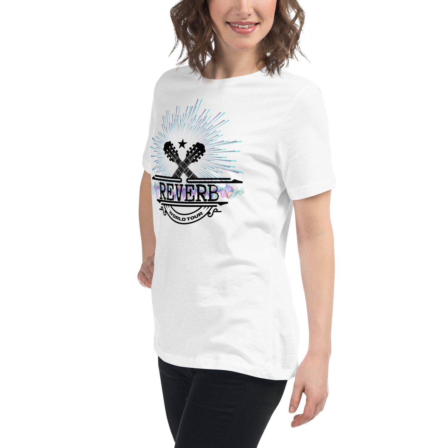 Image of Women's Relaxed T-Shirt Reverb tour tshirt 
