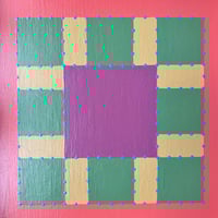 Image 2 of Painted Patchwork Tray (Pale Blue Bobble)