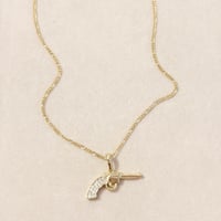 Image 2 of Revolver Gun Necklace