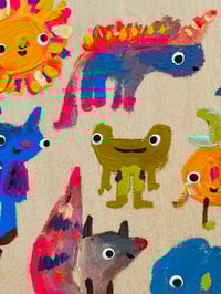 Image 4 of Colorful Friends Original with Pink Friend 