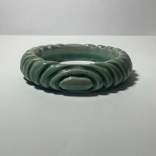 Green Textured Bracelet