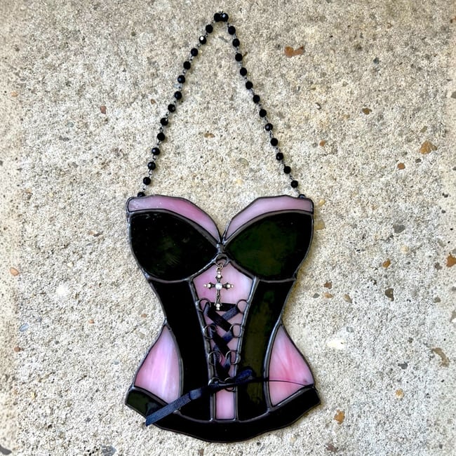 Y2K Corset Black/Pink
