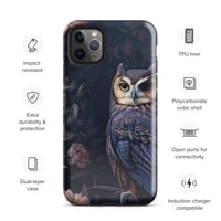 Image 4 of Gothic Rococo Dark Flowers and Owl Tough Case for iPhone®