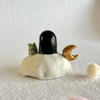 Image 5 of kaonashi with hamster Boh on cloud