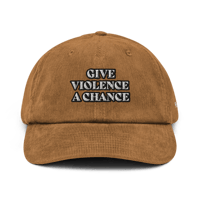 Image 3 of Give violence a chance Corduroy hat