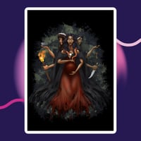 Triple Goddess Black Skin Variant Stickers