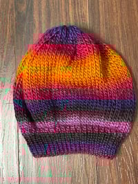 Image 4 of "Fire & Twilight" Slouchy Knit Beanie