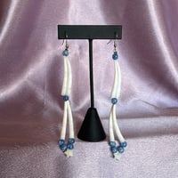 Image 1 of 2 tier Dentalium Earrings (2 shells)