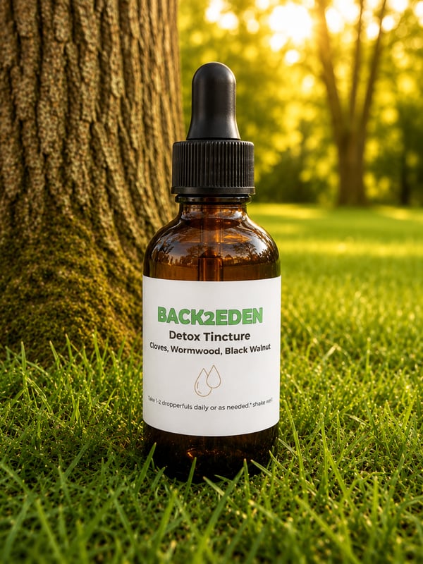 Parasite Cleanse Herbal Detox Tincture: Black Walnut Hulls, Wormwood, Cloves
