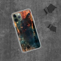 Image 4 of Dark Goth Themed Black Cat Aesthetic Clear Case for iPhone®