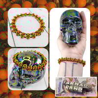 Image 1 of Stretchy Pumpkin Patch Chainmaille Bracelet
