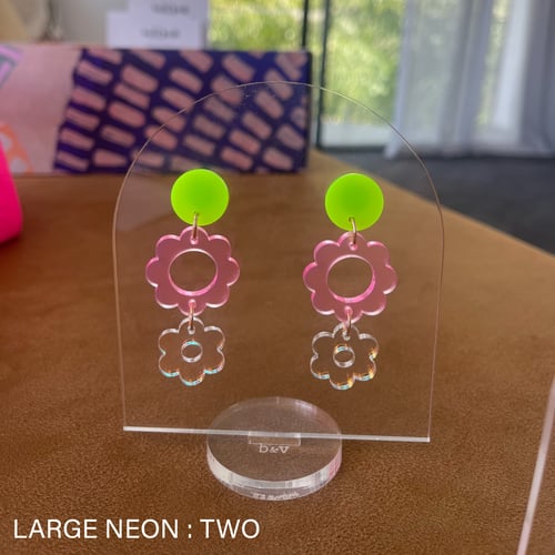 Image of NEON : Large Flower Dangles