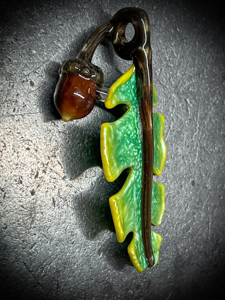 Image of Green Acorn & Oak Leaf Pendant