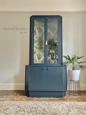 Image of Double Corner Drinks Cabinet in deep grey